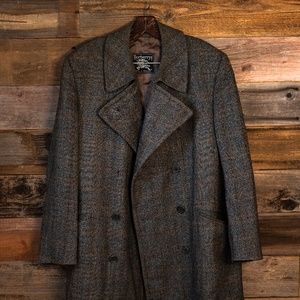 Vintage RARE Burberrys wool tweed coat